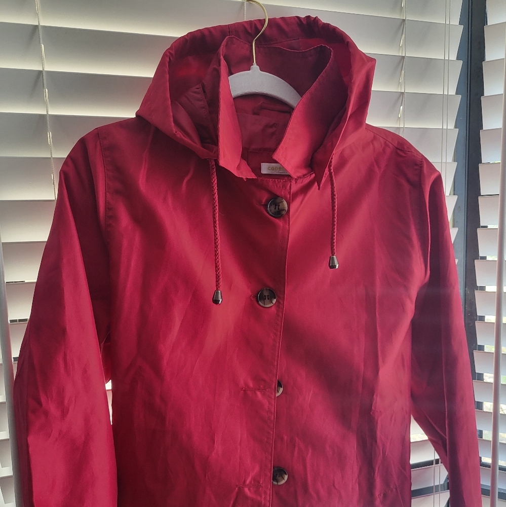Capelli Red Hooded Women's Jacket w Detachable Hoodie